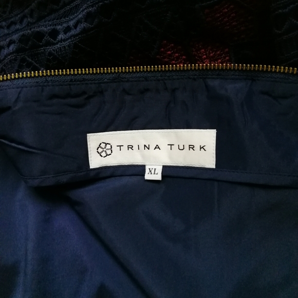 Trina Turk Luxury Lace Bomber Jacket, XL - Picture 7 of 11